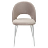 Стул MAX латте #25, велюр / белый каркас М-City
