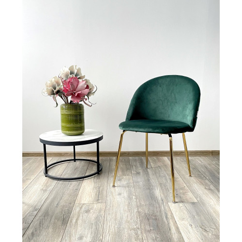 Стул PRESLEY BLUVEL-78 зеленый / золотой каркас М-City