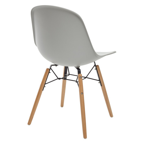 Стул BONNIE 292-DPP светло-серый с деревянными ножками М-City