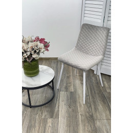 Стул TINTIN BLUVEL-03 LIGHT GREY / белый каркас М-City