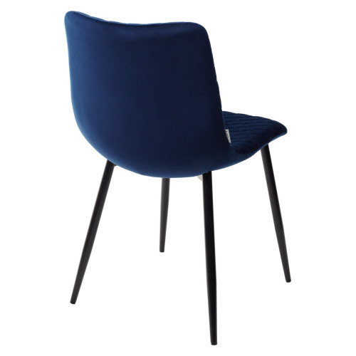 Стул TINTIN BLUVEL-86 NAVY BLUE / черный каркас М-City