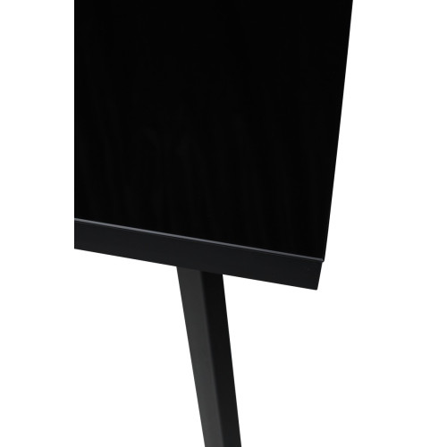 Стол ФИН 120 Черный, стекло/ Черный каркас М-City