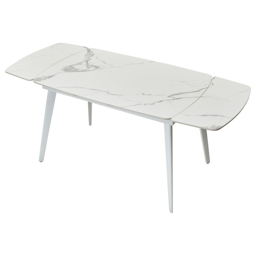 Стол ELIOT 120 GLOSS STATUARIO WHITE SINTERED STONE / WHITE М-City