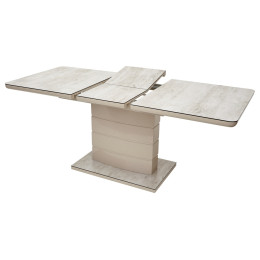 Стол ALTA 120 BEIGE/ CAPPUCINO глазурованное стекло М-City