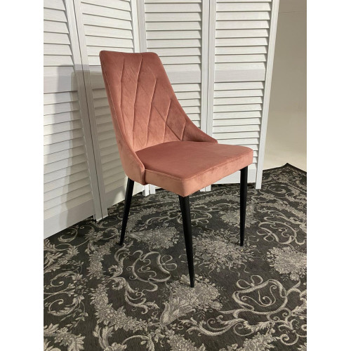 Стул NEPAL BLUVEL-52 PINK/ черный каркас, велюр M-City