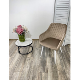 Стул BRANDY BLUVEL-40 бежевый/ белый каркас, М-City