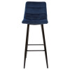 Барный стул LECCO UF910-18 NAVY BLUE, велюр М-City