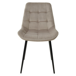 Стул ХОФМАН, цвет светло-коричневый #H61, велюр / черный каркас 4 шт./1 к М-City