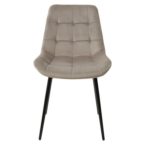 Стул ХОФМАН, цвет светло-коричневый #H61, велюр / черный каркас 4 шт./1 к М-City