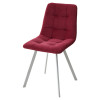 Стул CHILLI-Q SQUARE винный #16, велюр / белый каркас М-City