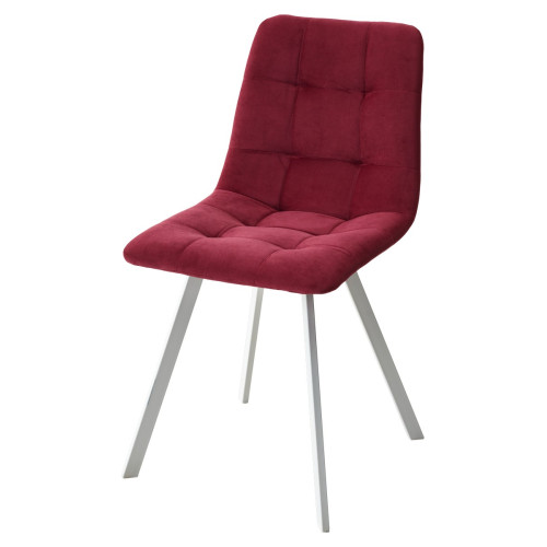 Стул CHILLI-Q SQUARE винный #16, велюр / белый каркас М-City