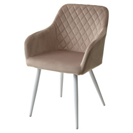 Стул BRANDY BLUVEL-40 бежевый/ белый каркас, М-City