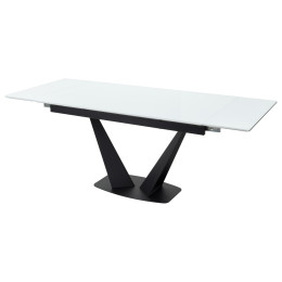 Стол Ниагара 160 Белый, стекло / черный каркас М-City