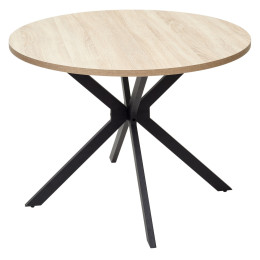 Стол ВЕГА D100 Дуб Бардолино/ черный каркас М-City