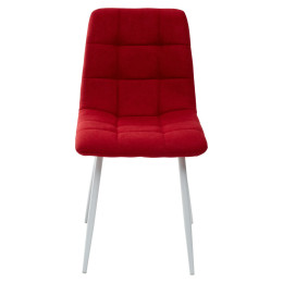 Стул CHILLI UF860-16B красный, ткань/ белый каркас М-City