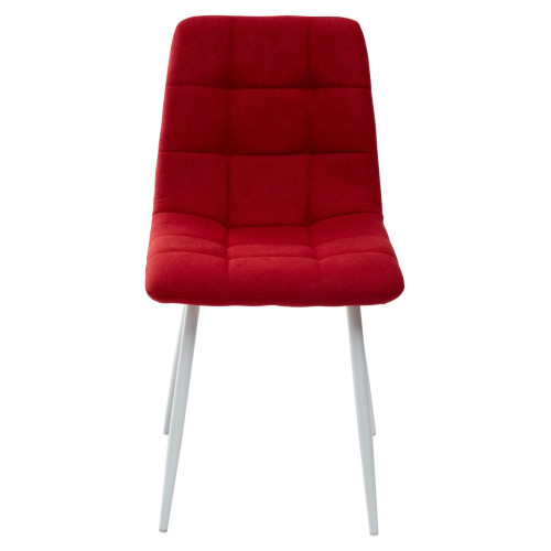 Стул CHILLI UF860-16B красный, ткань/ белый каркас М-City