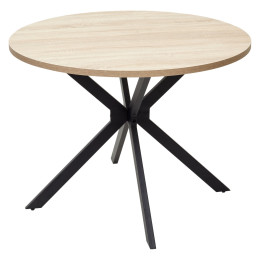 Стол ВЕГА D100 Дуб Бардолино/ черный каркас М-City