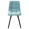 Стул CHILLI-Q SQUARE аквамарин #H50, велюр / черный каркас М-City