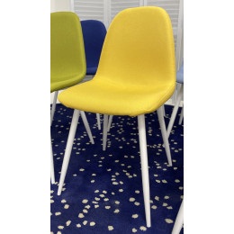 Стул CASSIOPEIA G064-25 желтый, ткань/ белый каркас М-City