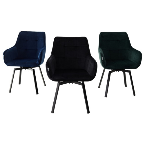 Стул MAVERICK BLUVEL-19 BLACK/ черный каркас, поворот.360 град. М-City