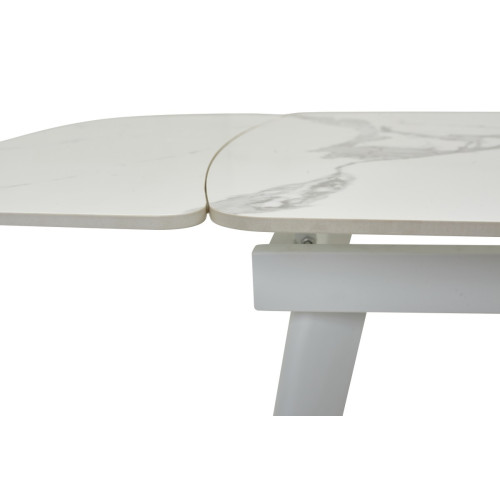 Стол ELIOT 120 GLOSS STATUARIO WHITE SINTERED STONE / WHITE М-City