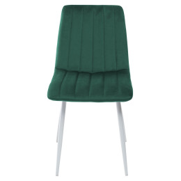 Стул DUBLIN G062-18 зеленый, велюр / белый каркас М-City