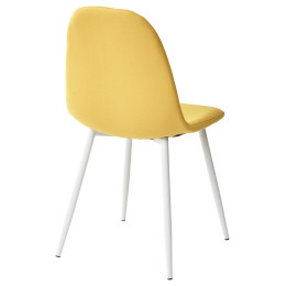 Стул CASSIOPEIA G064-25 желтый, ткань/ белый каркас М-City