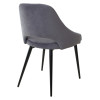 Стул FANTINE-LS СЕРЫЙ #27, велюр / черный каркас М-City