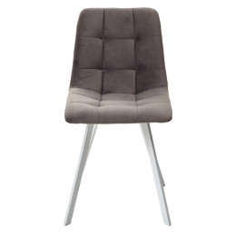 Стул CHILLI-Q SQUARE графит #14, велюр / белый каркас М-City