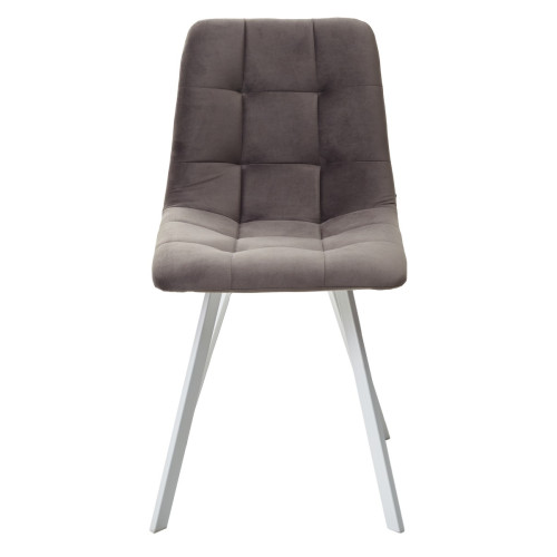 Стул CHILLI-Q SQUARE графит #14, велюр / белый каркас М-City