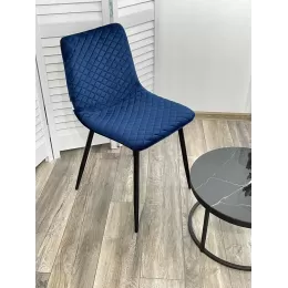 Стул TINTIN BLUVEL-86 NAVY BLUE / черный каркас М-City