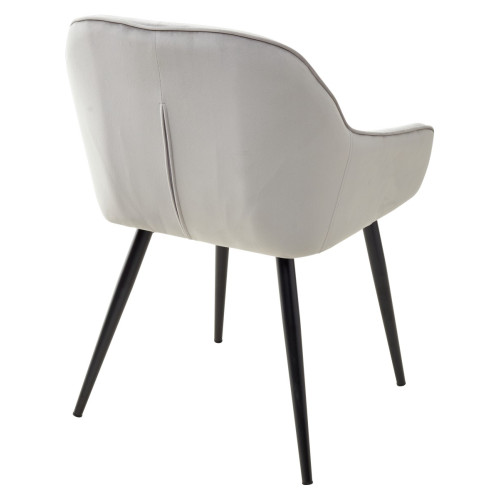 Стул BREEZE BLUVEL-03 LIGHT GREY, велюр/ черный каркас М-City