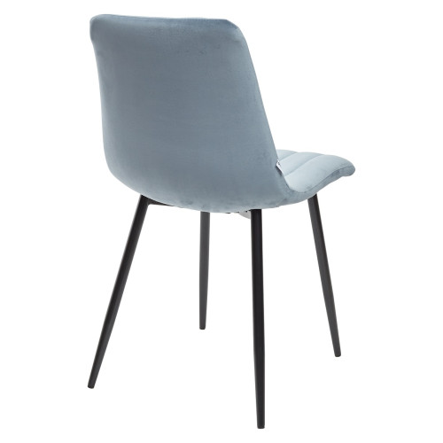 Стул DUBLIN G108-56 пудровый синий/ черный каркас, велюр М-City