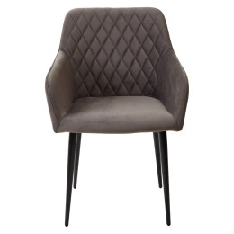 Стул BRANDY-X ГРАФИТ #14, велюр / черный каркас М-City