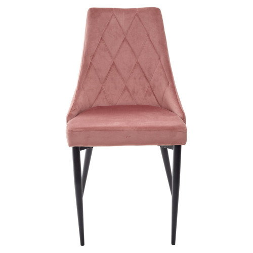 Стул NEPAL BLUVEL-52 PINK/ черный каркас, велюр M-City