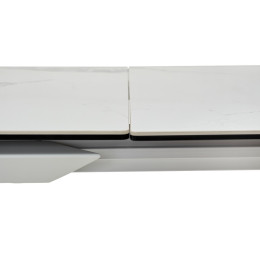 Стол CREMONA 160 HIGH GLOSS STATUARIO Белый мрамор глянцевый, керамика/ белый каркас М-City