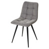 Стул CHILLI-Q светло-серый #26, велюр / черный каркас М-City