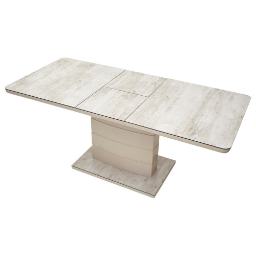 Стол ALTA 120 BEIGE/ CAPPUCINO глазурованное стекло М-City