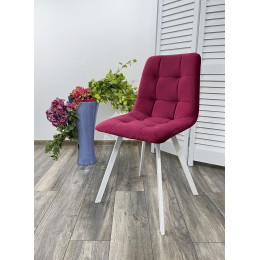 Стул CHILLI-Q SQUARE винный #16, велюр / белый каркас М-City