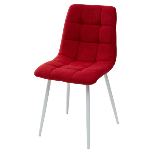 Стул CHILLI UF860-16B красный, ткань/ белый каркас М-City