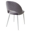 Стул MAX серый #27, велюр / белый каркас М-City