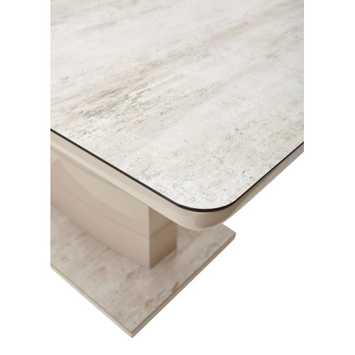 Стол ALTA 120 BEIGE/ CAPPUCINO глазурованное стекло М-City