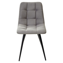 Стул CHILLI-Q светло-серый #26, велюр / черный каркас М-City