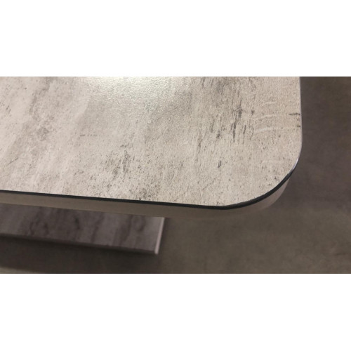 Стол ALTA 120 BEIGE/ CAPPUCINO глазурованное стекло М-City