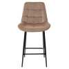 Полубарный стул ХОФМАН, цвет светло-коричневый B-06, велюр / черный каркас H=63cm М-City