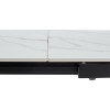 Стол CORNER 120 MATT WHITE MARBLE SINTERED STONE/ BLACK М-City