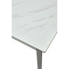 Стол CREMONA 160 KL-99 Белый мрамор матовый, итальянская керамика / черный каркас М-City