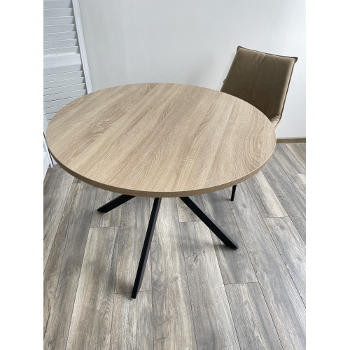 Стол ВЕГА D100 Дуб Бардолино/ черный каркас М-City