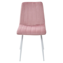 Стул DUBLIN G108-15 пепел розы, велюр / белый каркас М-City