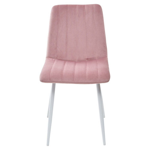 Стул DUBLIN G108-15 пепел розы, велюр / белый каркас М-City